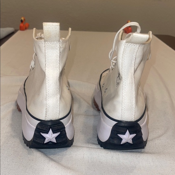 Converse Cream High-Top Sneakers SZ M-8.5 W-10 - Picture 5 of 13